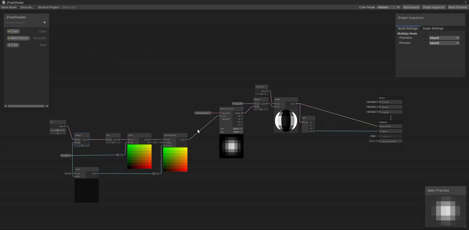 Пиксельный шейдер в Shader Graph